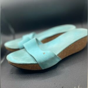 Women's UGG Aqua Leather Slide Sandals